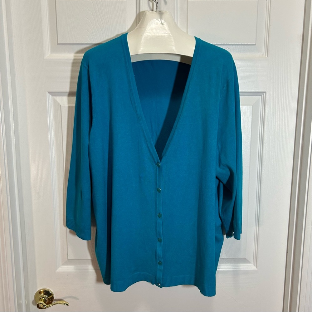 Avenue Three Quarter Sleeve Cardigan Sweater